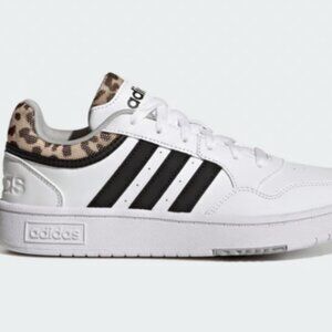 Adidas Hoops 3.0 Low Classic Leopard Women’s Sneakers White Black | 8.5
